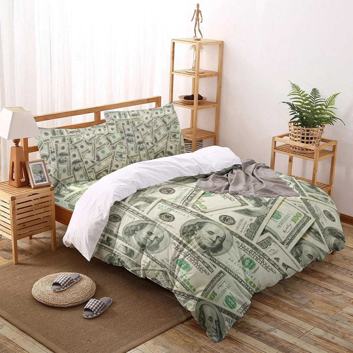 Money Dollar Bedding Set Home Textile Bed Set Adult Bedding Duvet Cover Flat Sheet Pillowcases Quilt Cover