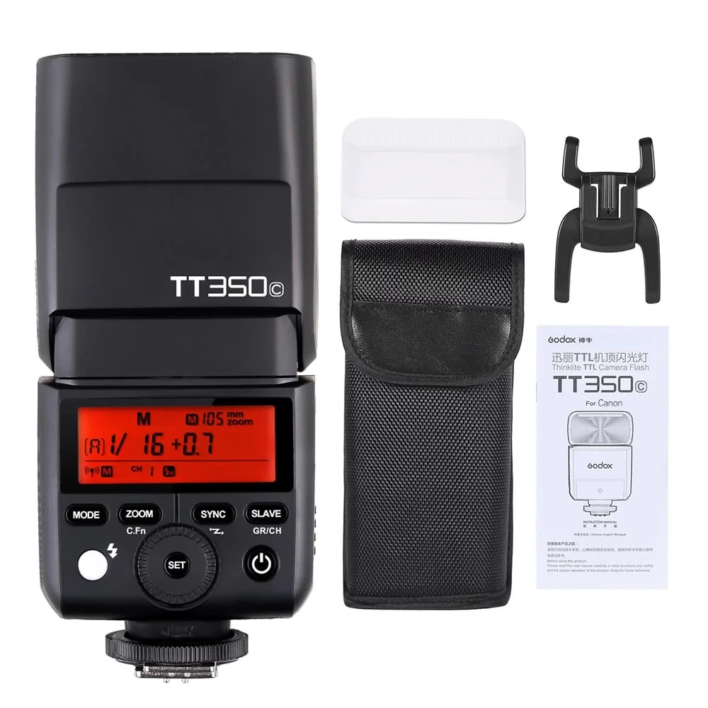 

Godox Thinklite TT350C Mini 2.4G Wireless TTL Flash Speedlite 1/8000s HSS for Canon 5D MarkIII 80D 7D 760D Digital X Camera