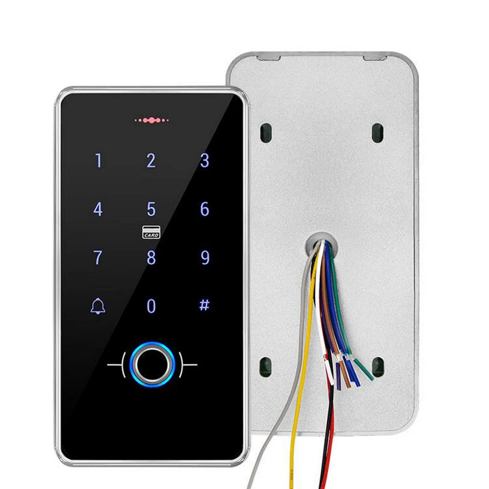 Outdoor IP67 Waterproof Touch Keypad Proximity Reader 13.56Mhz IC Fingerprint Access Control with WG26 Output Backlight