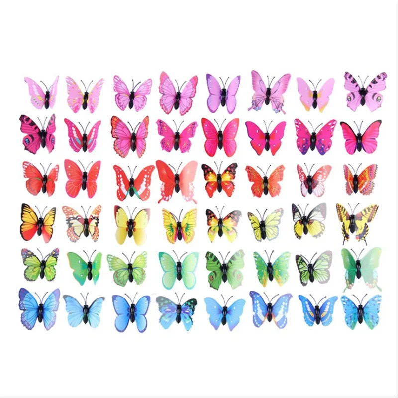 Hair Accessories 20Pcs/Lot PVC Plastic Simulation 3d Butterfly Hairpin Party Decoration Cute Barrette Multicolor Girls Hair Clip