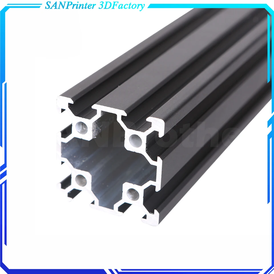 1PC BLACK 4040 European Standard Anodized Aluminum Profile Extrusion 100-800mm Length Linear Rail for CNC 3D Printer