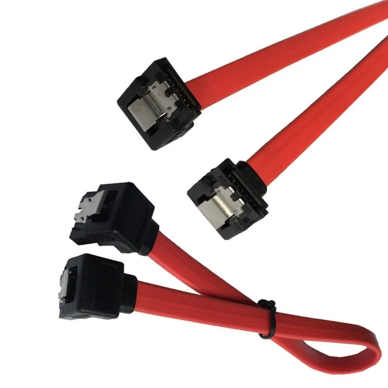 SATA 90 grados 7P a SATA90 grado 7P hembra cabeza roja de 6G Cable para disco duro