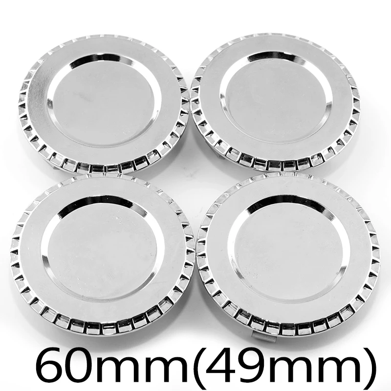 GTownworks 4pcs 60mm 49mm Universal Car Wheel Center Hub Caps Metal Clip Zinc Alloy Aesthetic Base Stock Exterior Accessories