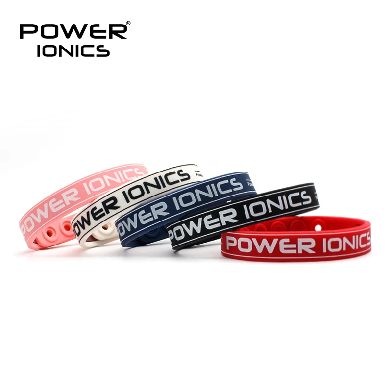 Power Ionics Sports Silicone Anions Anions Germanium Charms Waterproof Bracelet Wristband Bangles