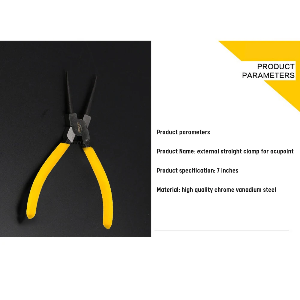 7 Inch Circlip Pliers Internal External Curved Straight Tip Circlip Snap Ring Plier Bike Remover Locking Portable Hand Tools