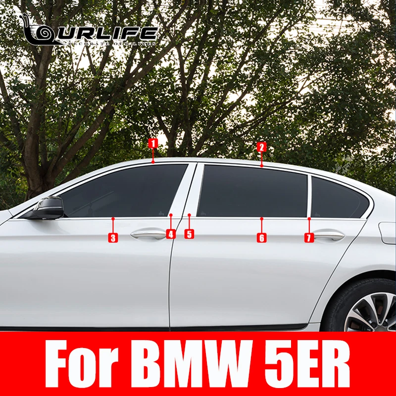 

Window Trim For BMW F10 5 Series er 525i 530i 2011-2017 304 Stainless Steel Scratch-proof Pillar Posts Cover Car Accessories