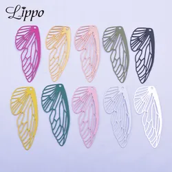 30pcs AB6164 20*51mm Brass Wing Charms  DIY Earring Connectors  Pendant Hanging Jewelry Decoration