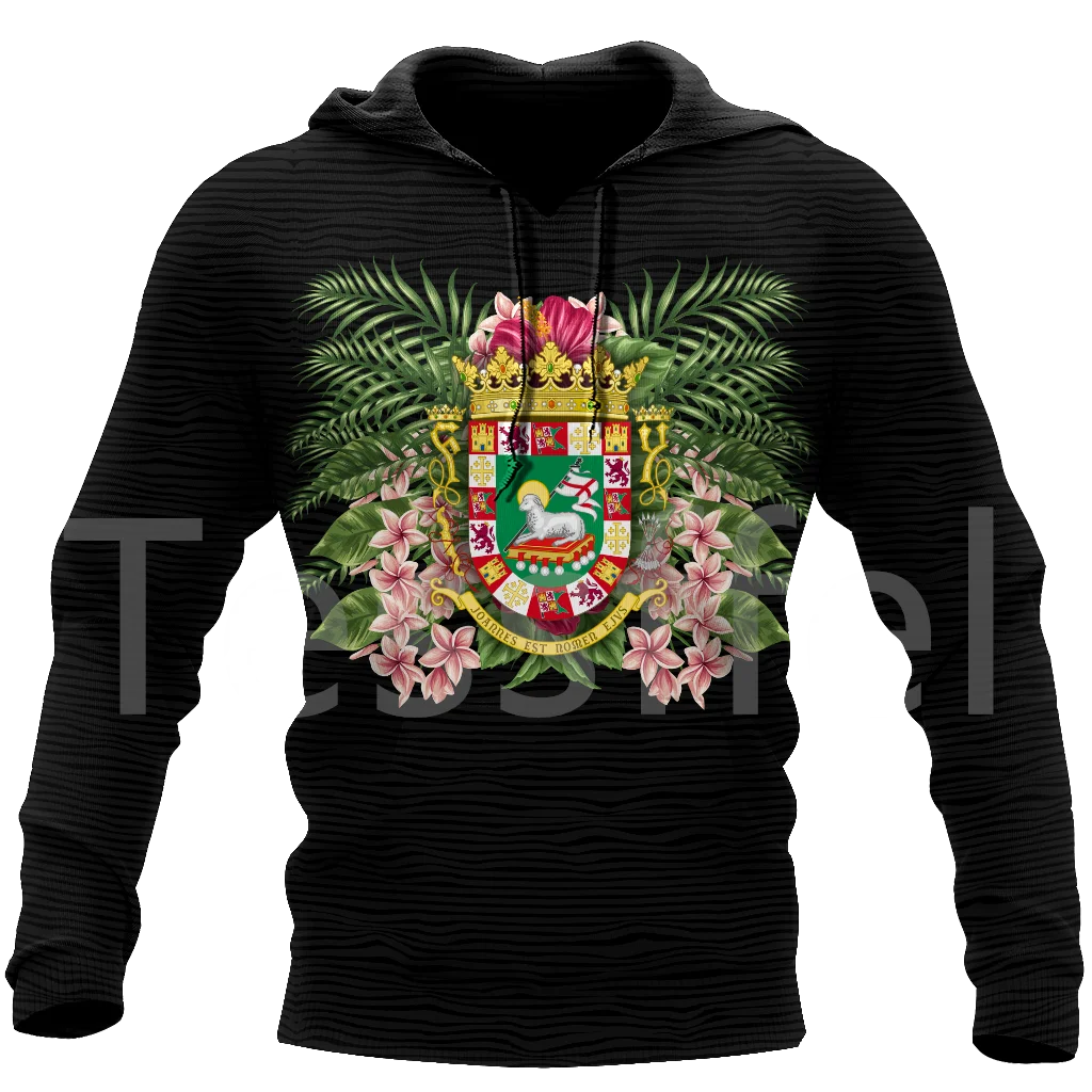 

Tessffel Country Flag Puerto Rico Tattoo Emblem 3DPrint Men/Women Harajuku Pullover Casual Funny Hoodies Unisex DropShipping A-2