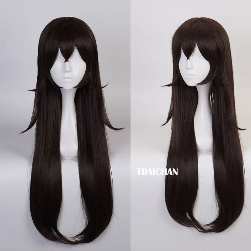 2021 Game Genshin Impact Cosplay Amber Wig Dark Brown Long Hair  Free Wigcap Amber Cosplay Wig Genshin Impact Amber Cosplay Hair