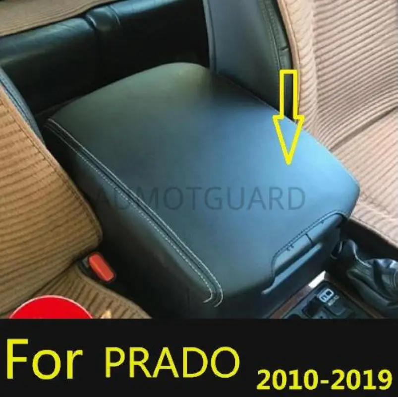 Microfibre Leather Center Armrest Cover Car Central Container Armrest Box Cover For Toyota Land Cruiser Prado 150 2010-2019