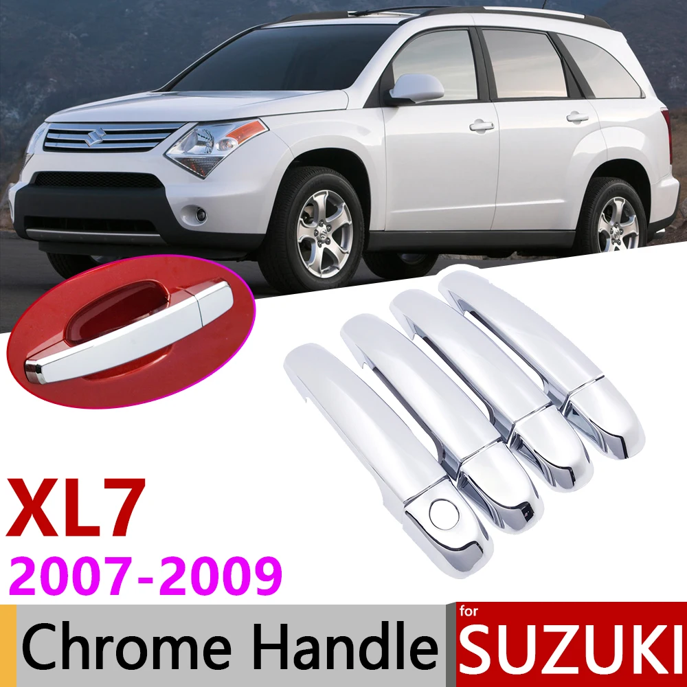 

for Suzuki XL-7 XL7 2007 2008 2009 Luxurious Chrome Exterior Door Handle Cover Car Accessories Stickers Trim Set of 4Door