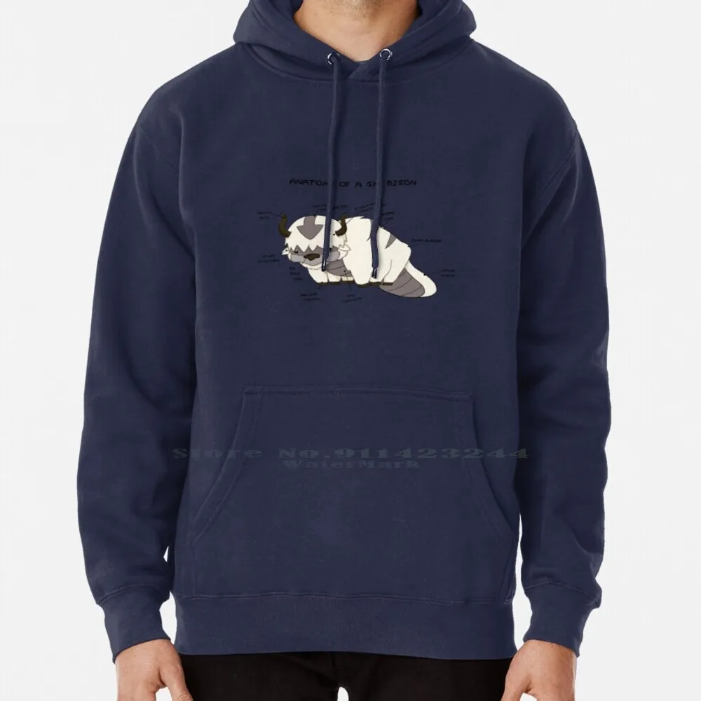 Anatomy Of A Sky Bison Hoodie Sweater 6xl Cotton The Last Airbender Anatomy Of A Pug Anatomy Of A Sky Bison Appa From Yip Yip