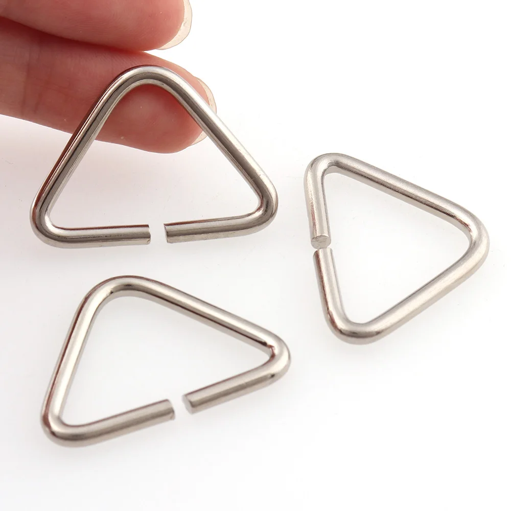 20pcs Metal Triangle adjustment buckles 28mm Silver for Garment Backpack Straps Accessories