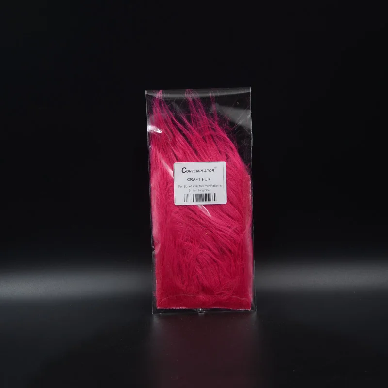 CONTEMPLATOR 10optional colors Craft Fur streamer shrimp Fly Tying materials 9*12cm synthetic long fluffy fiber flies tail wing
