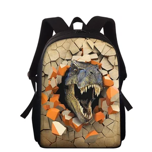 Детский рюкзак с 3D-принтом динозавра, модные школьные ранцы для мальчиков и девочек, сумка для учебников на плечо