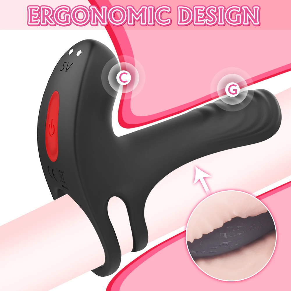 Vibrating Cock Ring Dual Penis Ring With Tongue Clitoral Stimulator For Couple  Stronger Erection Enhancing Vibrators Sex Toys