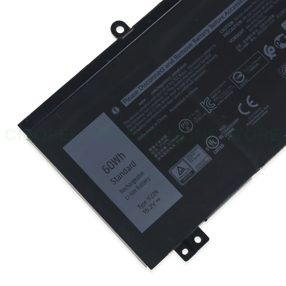 CP-batería Original para ordenador portátil, pila para ALIENWARE 15,2, M15, M17, R1, P82F, P40E, P79F, P37E, Inspiron G5, 2018, G7, 5590, 7590, 1F22N, 7790 V, 60WH