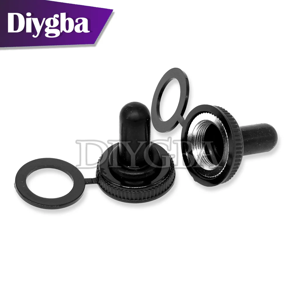 10PCS/LOT 12MM 6MM Toggle Switch Waterproof Rubber Resistance Cover Dust Cap Boot Black Tarpaulin