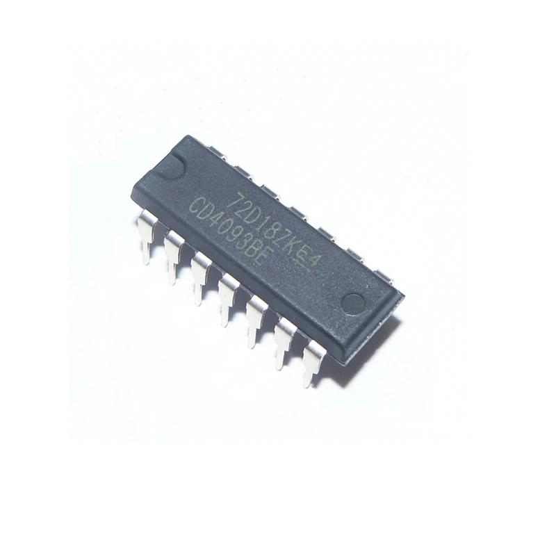 10PCS/LOT CD4093BE CD4093 DIP-14 Four-way 2-input NAND Logic Chip New Good Quality Chipset In Stock