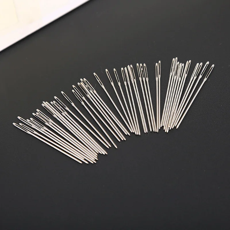 Hand-sewn Sewing Needle Household Hand-sewing Needle Box Gold Tail Steel Needle Stitch Quilt Doll Suture Needle 16 Sticks Pack