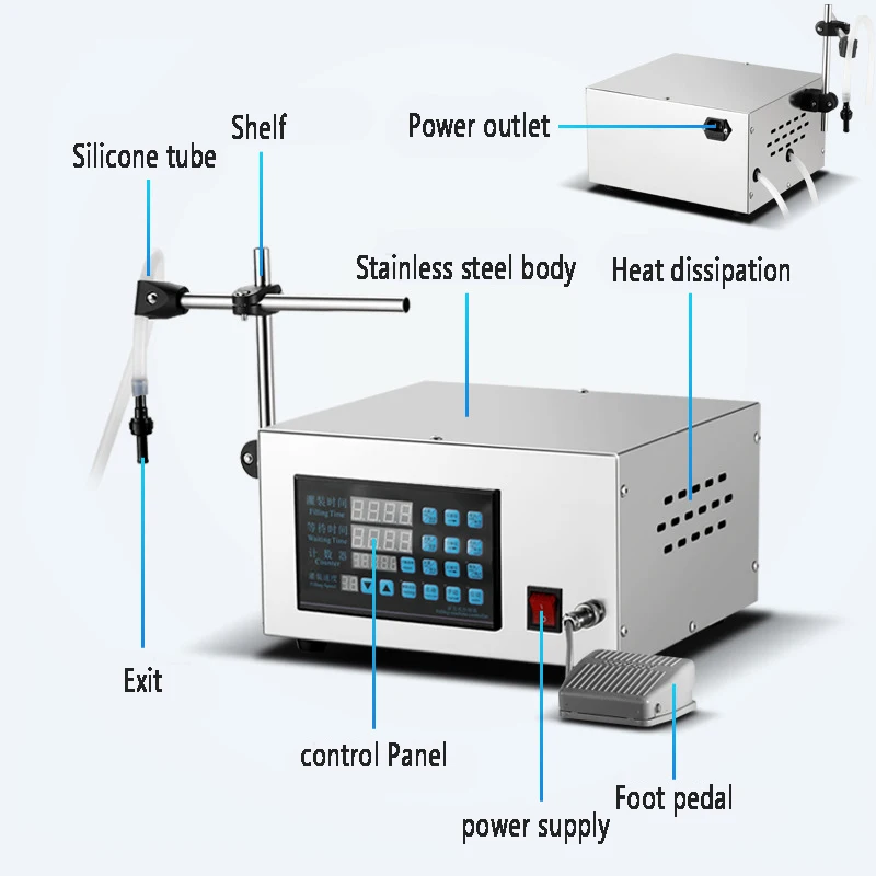 Automatic Liquid Filling Machine CNC White Wine Drink Fruit Juice Milk Perfume Cosmetic Weighing Divider 5-3500ML Quantitative