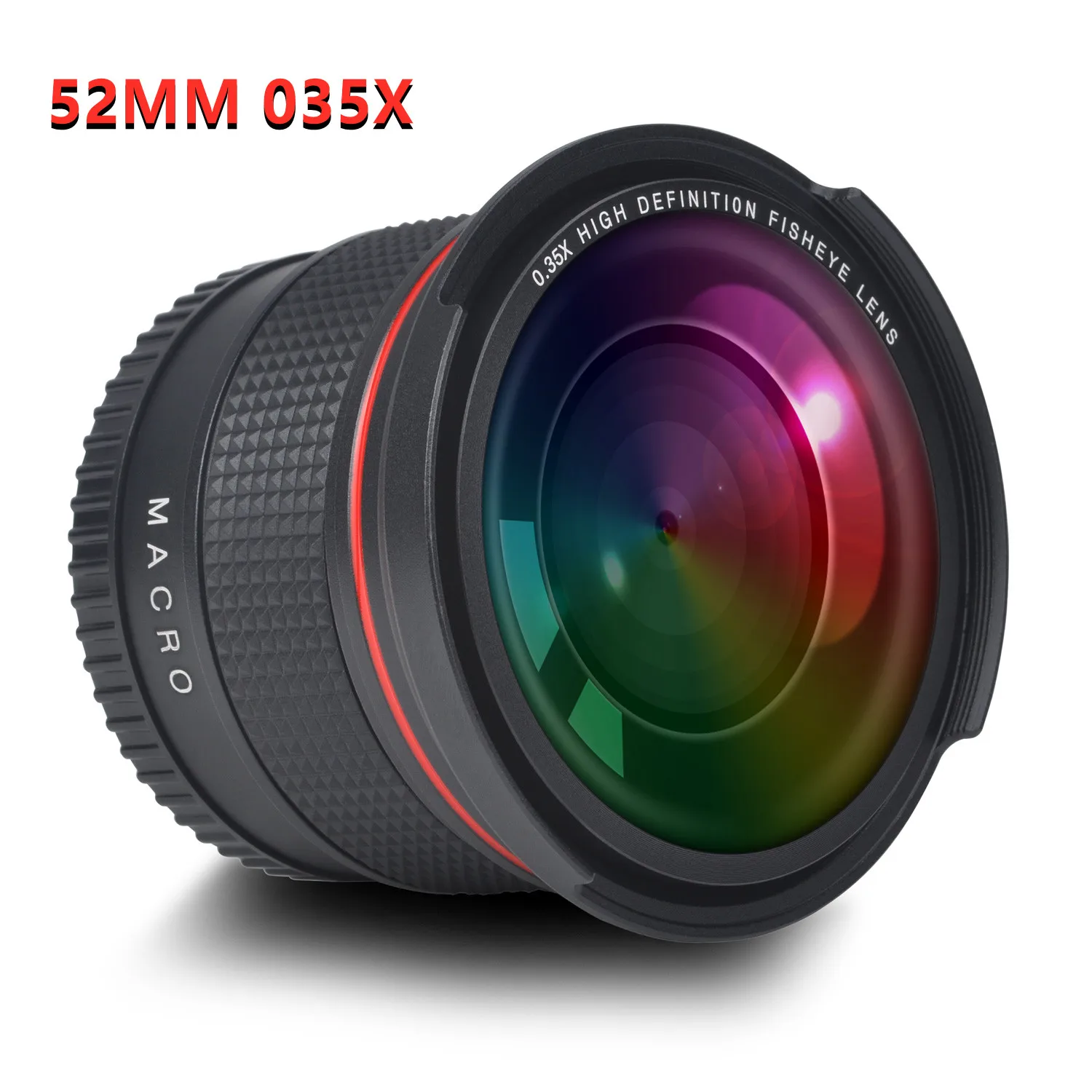 52MM 0.35x Mắt Cá Ống Kính Góc Rộng (W/ Macro Phần) dành Cho Nikon D7100 D7000 D5500 D5300 D5200 D5100 D3500 D3400 D3300 D3200