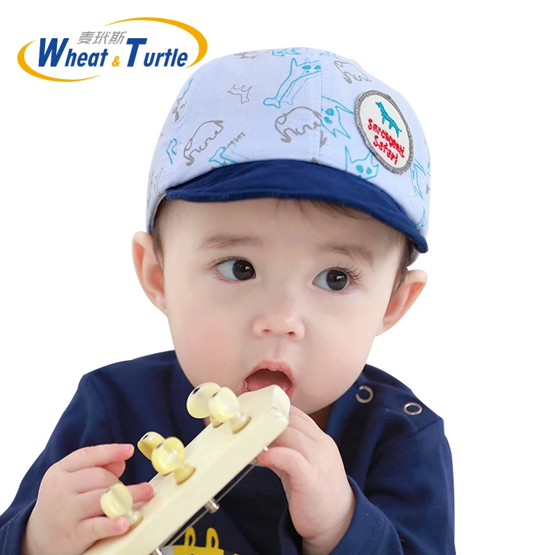 

Embroidered animal cartoon Summer Baby Hats For Boys Girls Baseball Cap Children Snapback Caps Cotton Striped Soft Eaves Sun Hat