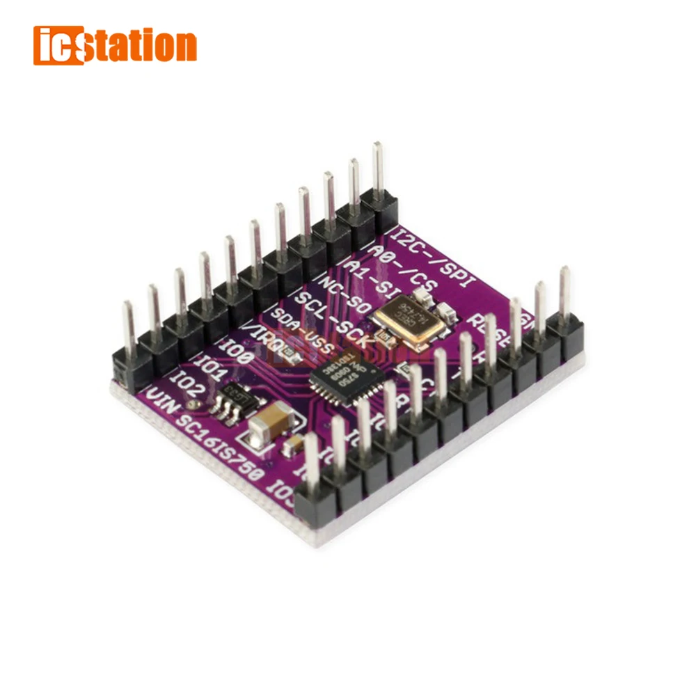 CJMCU-750 SC16IS750, dispositivo único UART IIC I2C con interfaz I2C-Bus/SPI para módulo de Control Industrial, puerto IO programable