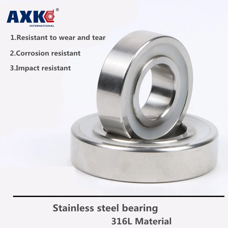 316L Stainless Steel Deep Groove Ball Bearing S6000 S6001 S6002 S6003 S6004 S6005 S6006 S6007 S6008 S6009 S6010 No Magnetic AXK