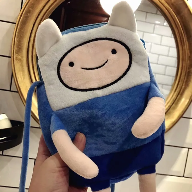 Finn & Jake Messenger Crossbody Bag Swag Rap Plush Coin Bag Phone Bag Anime Advanture Robert BMO Stuffed Bag For Children Gift