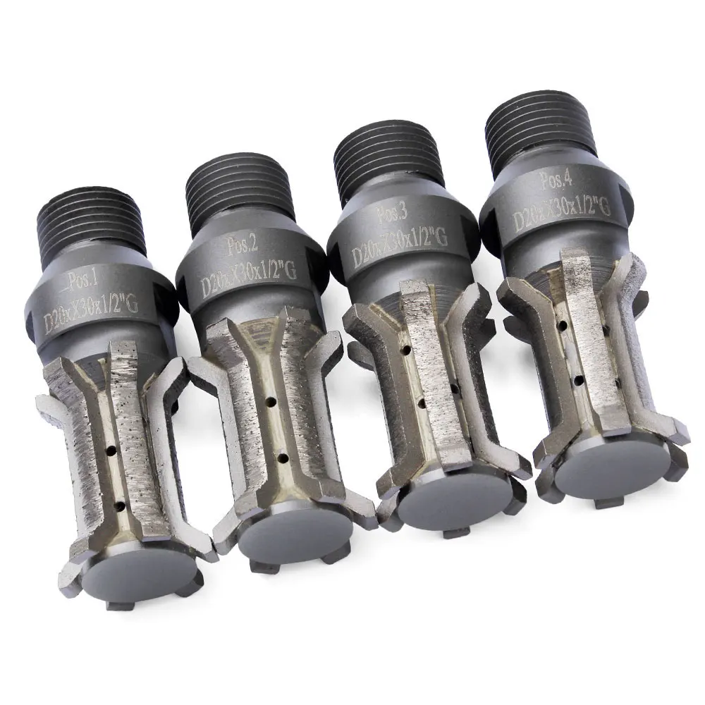 1 Piece CNC Finger Bit D20x30 For Edge Grinding Diamond Profiling Wheel 1/2 Gas Thread Profile Wheel For Granite Marble