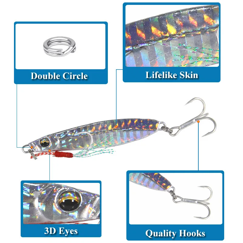 Jig Fishing Lures Weights 18-45g Fish Bait Jigging Lure Fishing Jigs Metal Jig Bass Set Pesca Saltwater Lures Isca Artificial