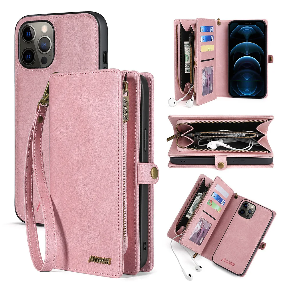 

Leather Flip 11 12PRO MAX SE 2020 11PRO MAX 7 8 XS XR X Cover For iPhone 11PRO Case 6 6s 7 8 SE 2020 Lanyard Wallet Magnet Case