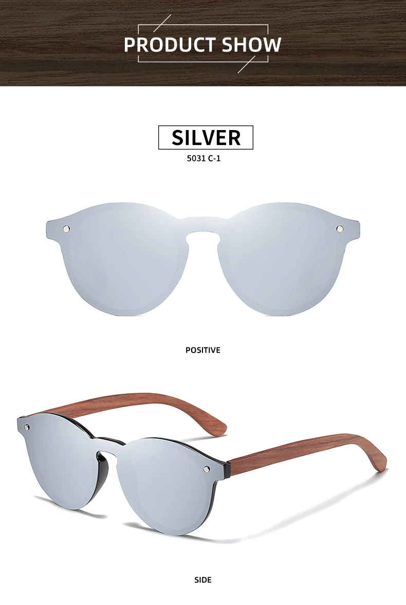 GM Retro Holz Sonnenbrille Männer Frauen Polarisierte Sonnenbrille Fahren Natürliche Holz Rahmen Brillen Spiegel Sonnenbrille Oculos S5031 – Detail 9