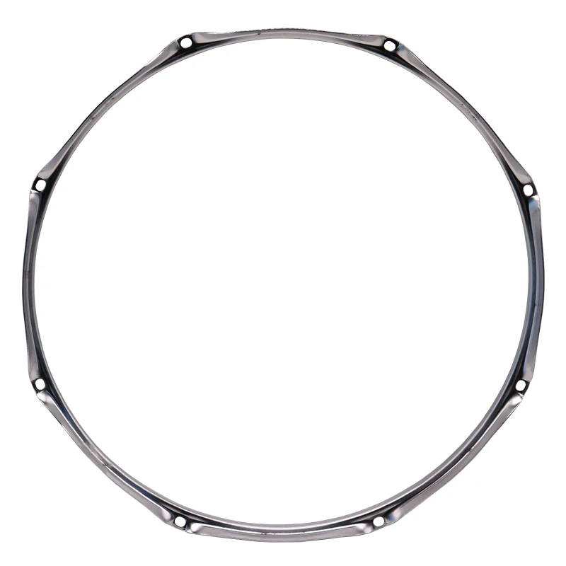 14 Inch 6 Holes and 16 Inch 8 Holes 1.5mm Thickness Snare Drum Hoop Iron Drum Rim Silver Color Drum Ring 1 Piece Drum Parts