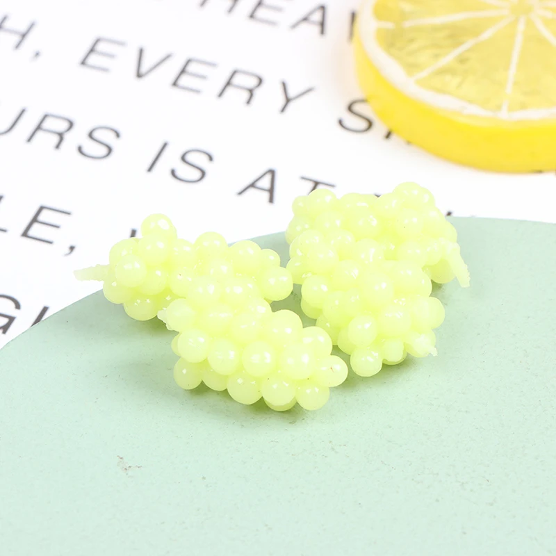 4/5/10pcs Dollhouse Fruit Grape Orange Honey Peach Mini Simulated Fruit TPR  Soft Small Grape Miniature Props