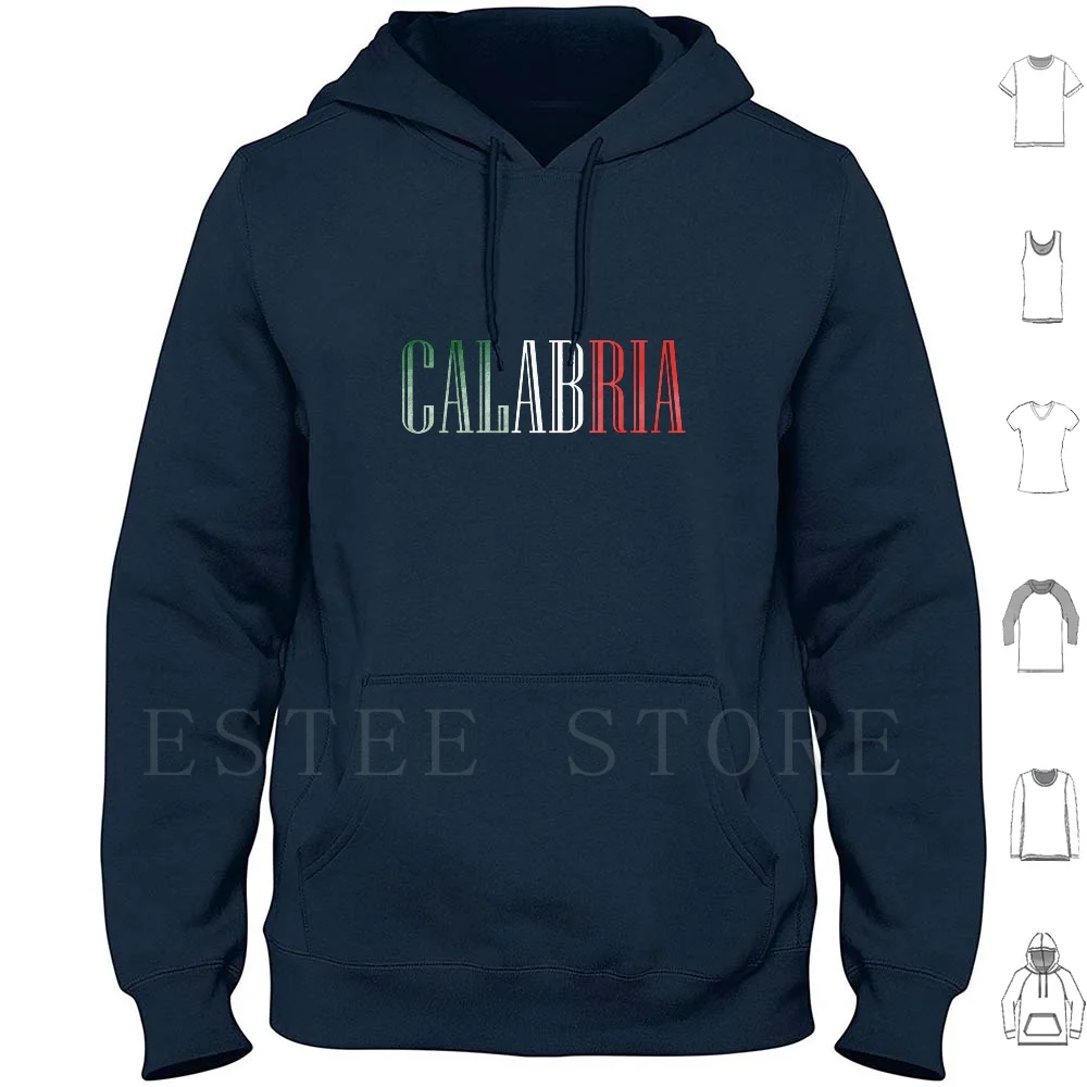 Calabria, Sudadera con capucha de ciudad italiana, manga larga, Calabria, Italia, Calabrese italiano, bandera desgastada, recuerdo Retro Grunge