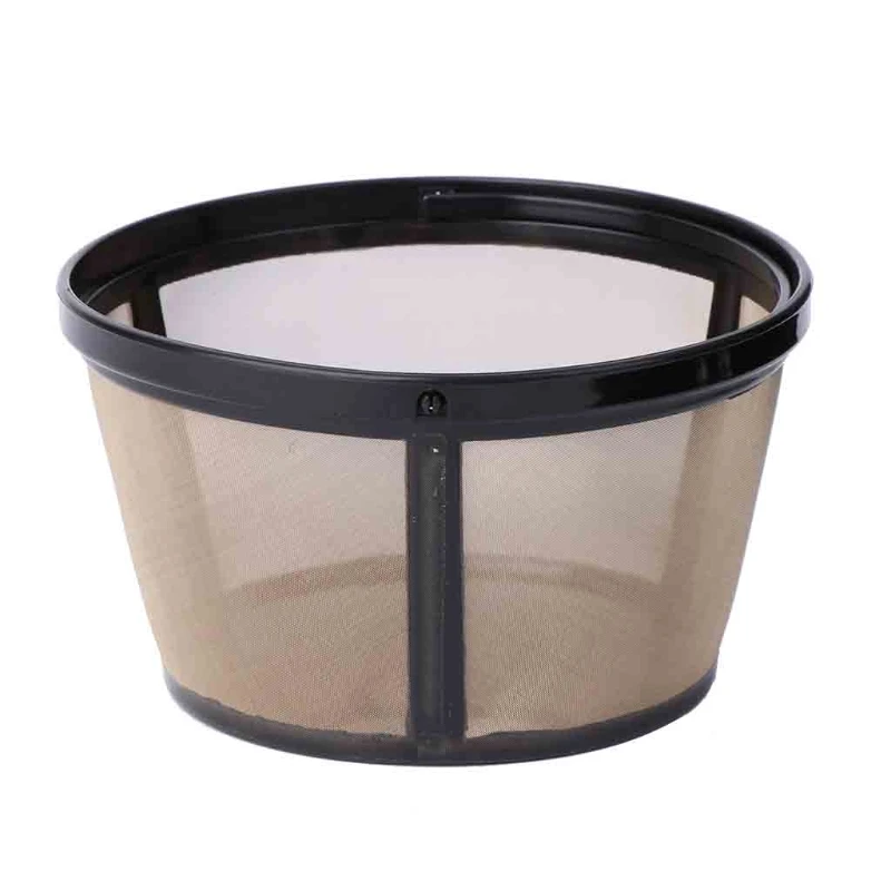 Reusable 10-12 Cup Coffee Filter Basket Metal Mesh Coffee Filter