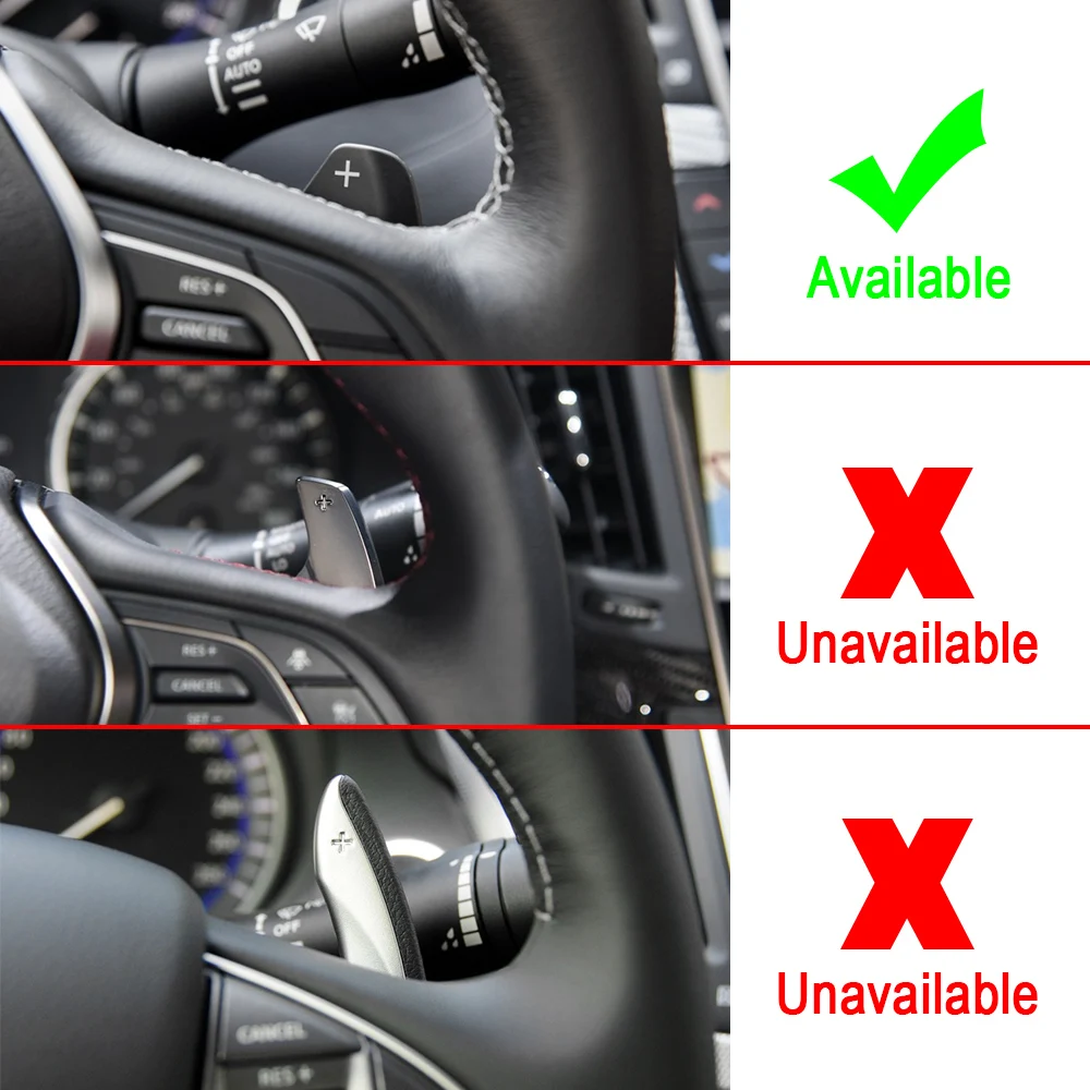 For INFINITI Q50 QX50 Q60 Coupe 2019 2018 Car Steering Wheel Shift Paddle Gear Paddles DSG Extender Stickers Car Accessories