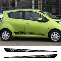 For Chevrolet Spark EV Tuning Auto Accessories 2PCS Car Door Side Stickers Vinyl Film Decals Automobile Sports Styling Graphics