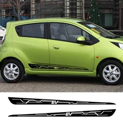 For Chevrolet Spark EV Tuning Auto Accessories 2PCS Car Door Side Stickers Vinyl Film Decals Automobile Sports Styling Graphics