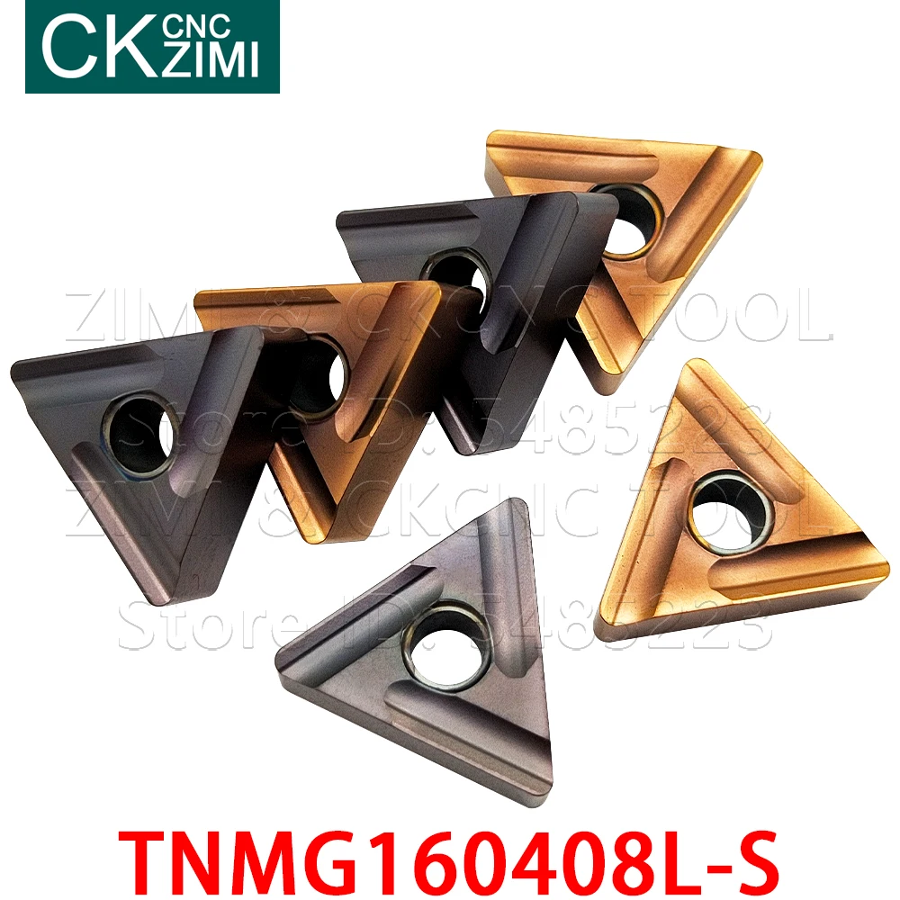 TNMG160408L-S P6205 TNMG160408L-S P9035-insertos de carburo, herramientas de ranurado Triangular, CNC, herramientas de torno de Metal, torneado TNMG para acero