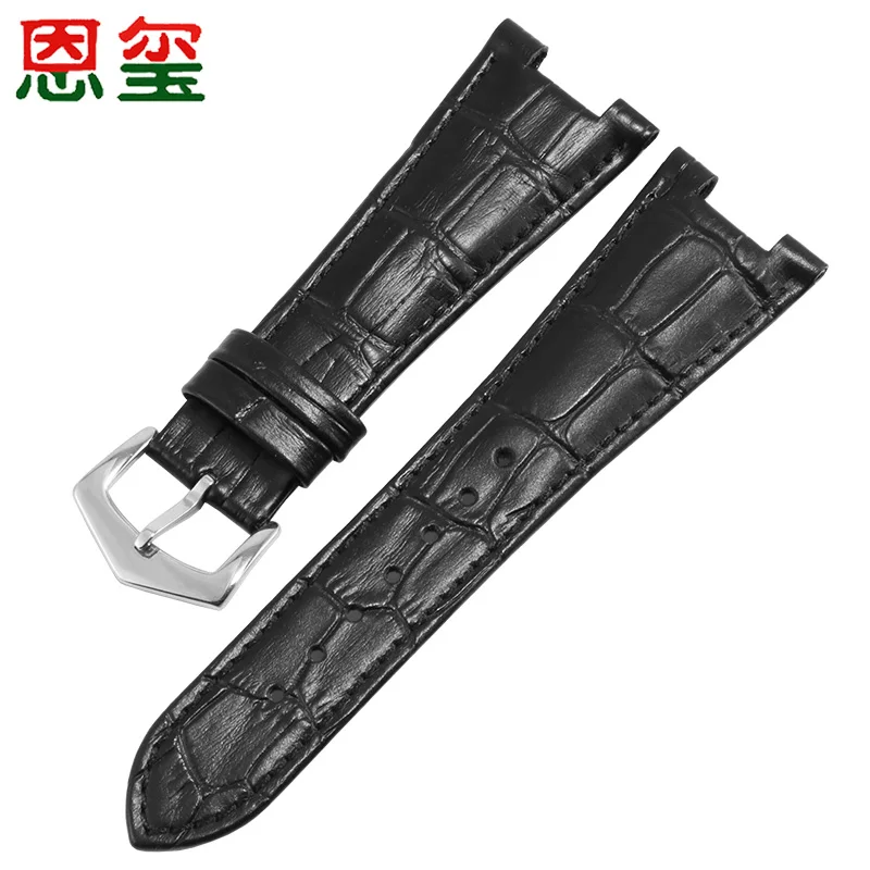 

Replacement Strap For PP5711 571257245980 WG RG YG Series Concave Genuine Leather Watchband Black Blue Brown