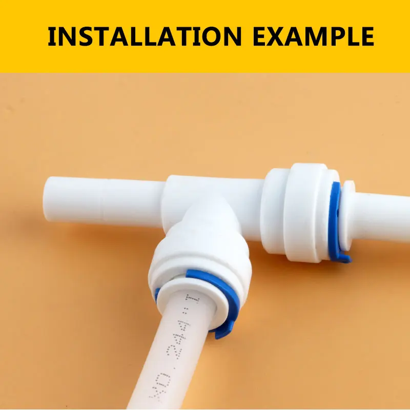 3/8 ''ท่อPE Quick Connect 3/8'' ด้านข้างBolt Teeท่อ3 Way Hard Plug Joint 9.5MM Aquarium ROระบบReverse Osmosis