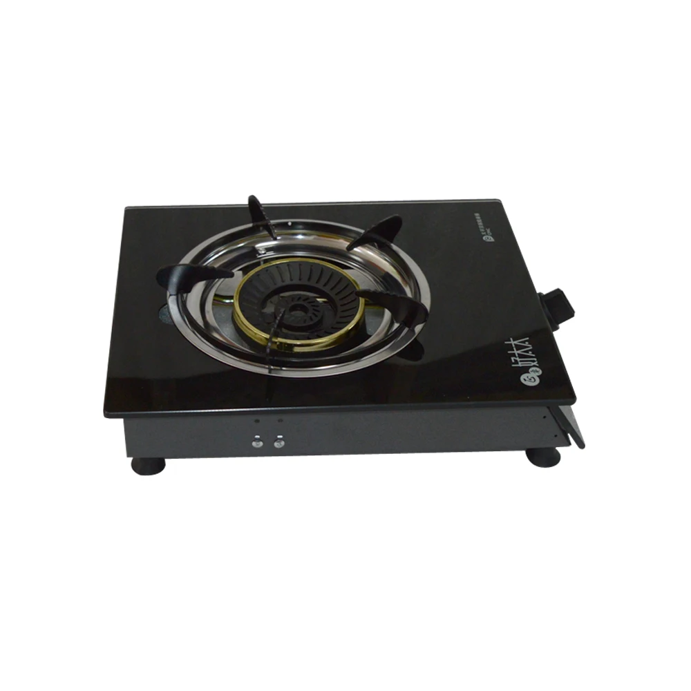 Home Liquefied Gas Stove Natural Gas Single Stove Desktop Firewood Honeycomb Stove Single Furnace Tempered Glass Panel Cooktop
