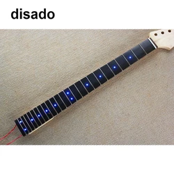 Inlay Blue LED Dots Rosewood Fretboard Maple Electric Guitar Neck Accessories Parts Guitarra Musical Instruments