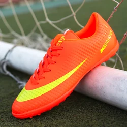 Hot Professional Men Kids Turf Indoor Soccer Shoes Cleats Original Superfly Futsal Football Boots Sneakers Men Chaussure De Foot