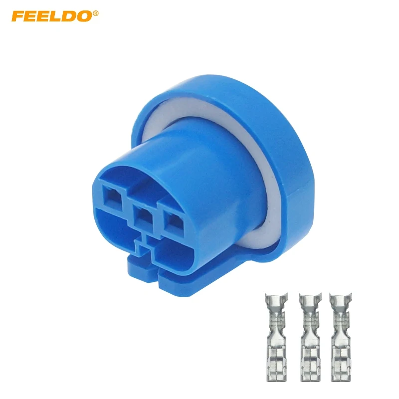 FEELDO 1PC Auto Car Motorcycle 9004-21/HB1/9007/HB5 HID LED Bulb DIY Quick Adapter Connector Terminals Plug #FD6153