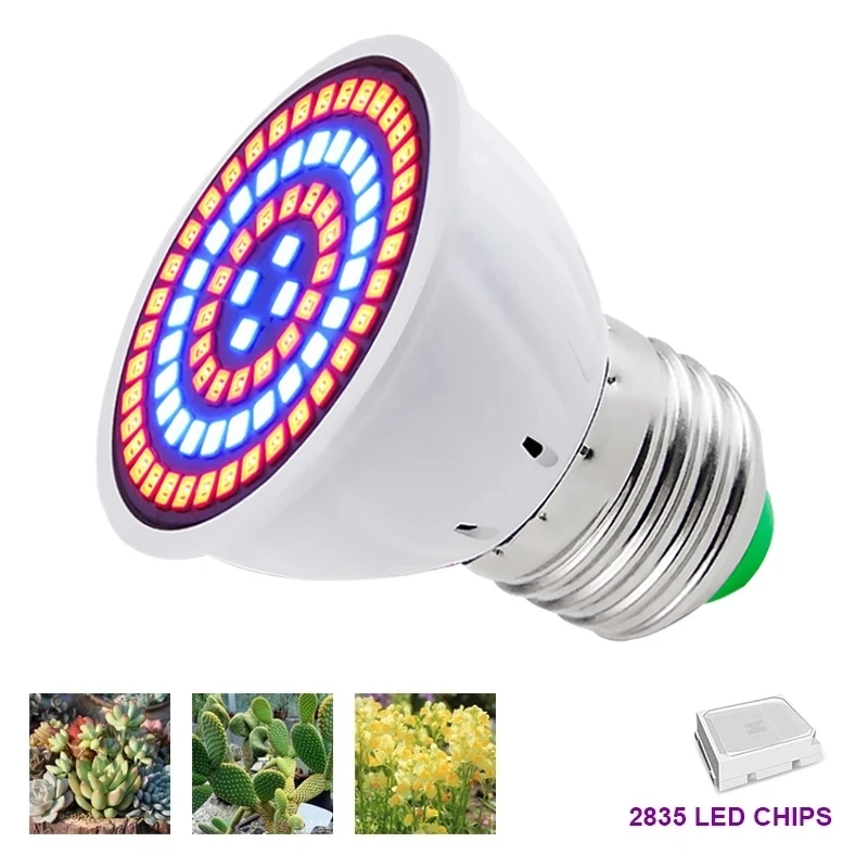 Phyto Led GU10 Hydroponic Growth Light E27 Led Grow Bulb MR16 Full Spectrum 60 80LEDs Lamp Plant 220V Flower Seedling Fitolamp