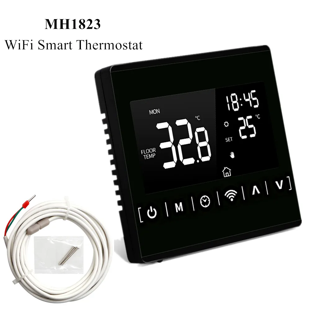 Smart Thermostat WiFi Temperature Controller All Touch Screen Thermoregulator Floor Heating Room For Electric Gas Heating Voice